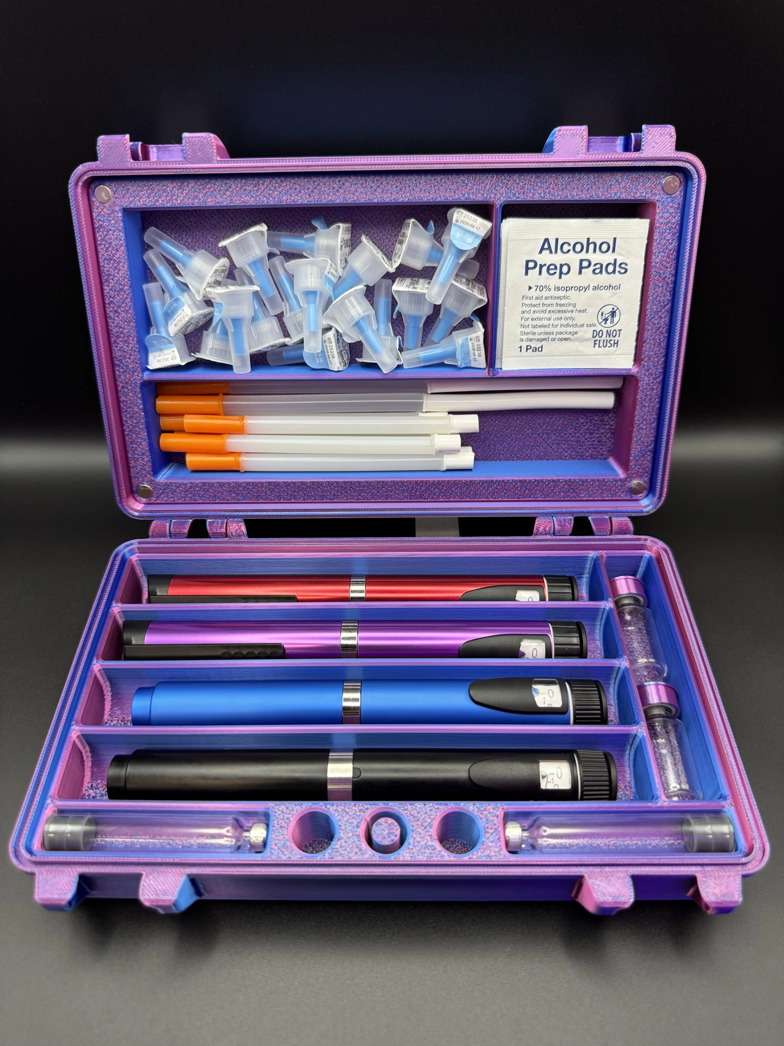 4 Pen Peptide Case With Built In Primer