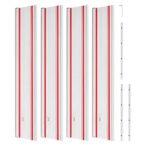 VEVOR Track Saw Guide Rail, 110-Inch Cutting Range, Kit Includes 4 x 27.5 in Aluminum Extruded Guide Rails and 3 Connectors, Compatible with Makita, Festool & WEN Track Saws, for Woodworking Projects