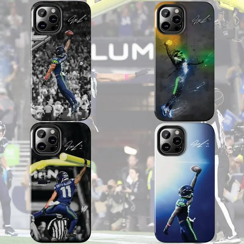 Sport Jaxon Smith Njigba Jsn Football Player Signed Heavy Duty Tough Phone Case Shockproof Drop Protection Durable Hard Cover Manly Gift for iPhone 11 12 13 14 15 16 17 Pro Max Plus