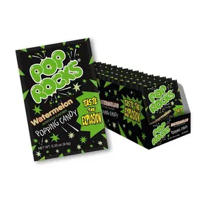 Pop Rocks Watermelon 24 ct. - Pop Rocks Crackling Candy Pieces with Watermelon Flavor - 24 Count Pack Snack Artificial