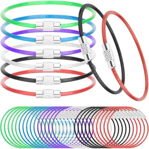 30 Pack Key Ring Wire   Large Key Rings 6 Inch Key chain for Hanging Luggage Tags, Key Tags and Tag Keepers