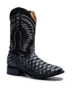 JP Western Boots - Ceniza Python Embossed