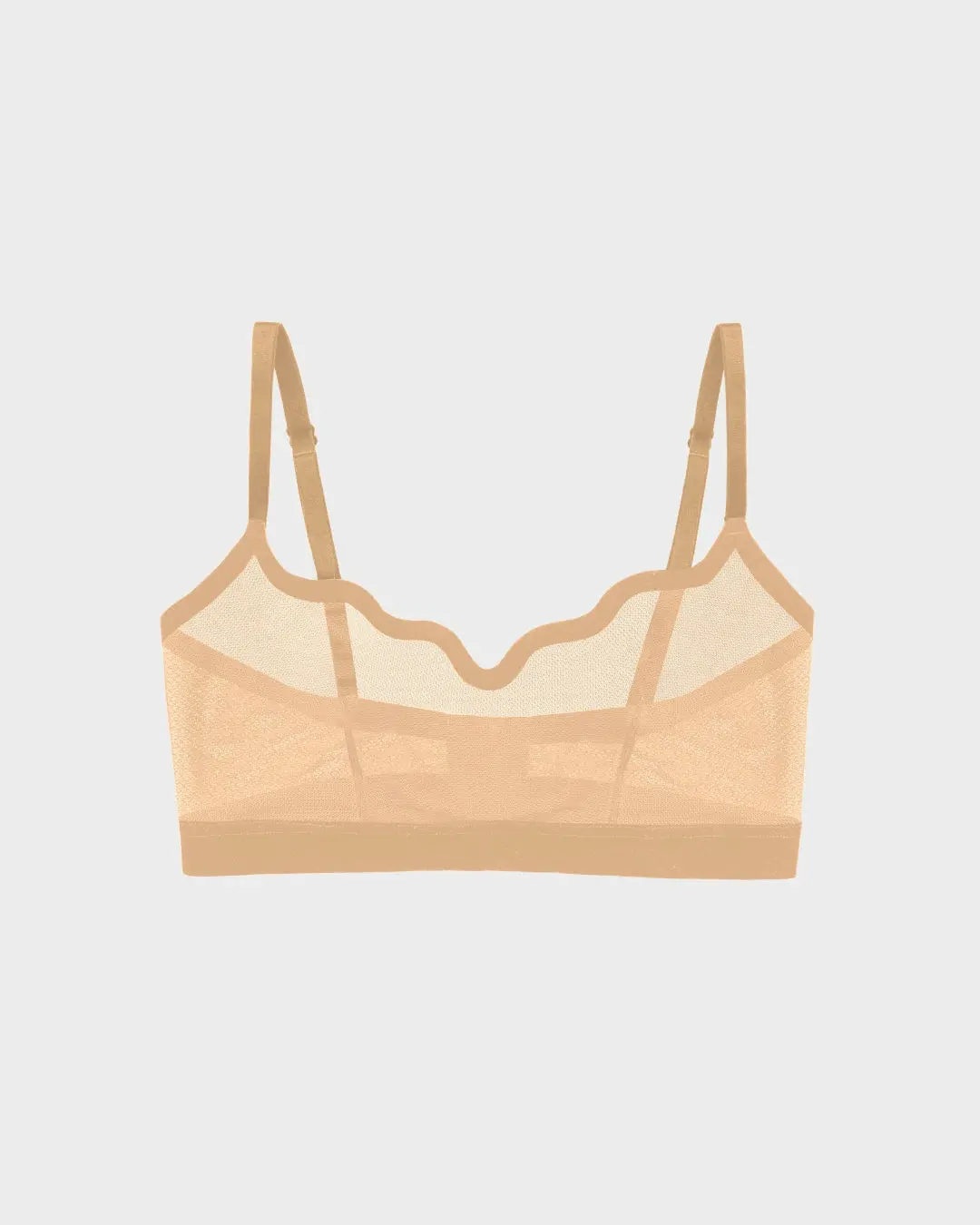 Women's Cookie Dough Sheer Bralette - Breathable, Lightweight, Comfortable, Sexy, Natural Shape Underwear