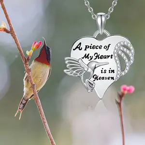 Hummingbird Pendant Necklace – Trendy Personalized Jewelry, Elegant Bird Charm, Thanksgiving Christmas Birthday Gift for Her, Commemorative Keepsake