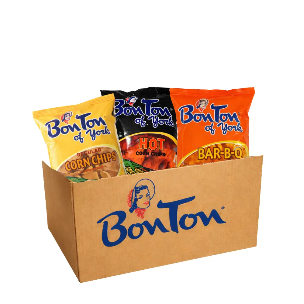 Bonton Corn Chips- CHOOSE AND MIX YOUR FAVORITE FLAVORS- Single Bag,Variety pack- 3-12 pack -Bonton Hot corn chips, Bonton BBq Corn Chips, Bonton Regular Corn Chips 4oz Bag
