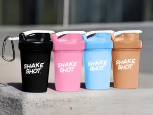 Shake Shot Multipacks 4 oz Mini Pre-workout & Supplement Bottle with Clip & Shaker Ball Dishwasher Safe BPA Free Phthalate Free