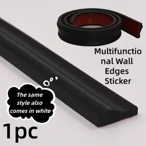 3.2cmx1meters Multifunctional Home Interior Decorative Wall Edges Sticker- Self-Adhesive PVC Molding Strip - Peel & Stick Reusable /ceiling Baseboard, Gloss Contemporary Trim Suitable for Walls, Modern