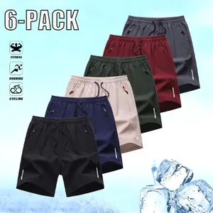 Men’s summer casual athletic shorts  lightweight, quick-drying, breathable, stylish, with reflective stripes and prints; knee-length shorts suitable for running, fitness training, and everyday wear. Men's