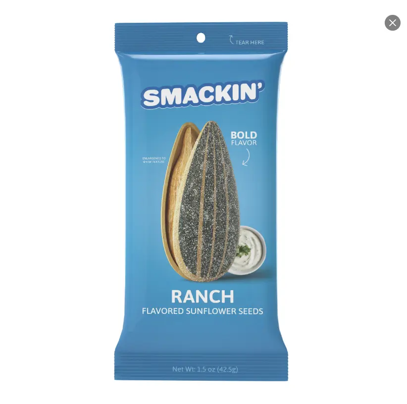 SMACKIN' Sunflower Seeds Ranch 6 pack - 1.5 oz bags