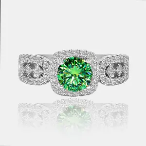 【290】 “Lace Dance” 1 Carat Coloured Synthetic Moissanite Ring – Stunning Wedding, Engagement, or Anniversary Gift for Women. Timeless and Fashionable Jewelry for Every Occasion.