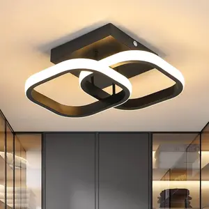 LED Ceiling Light Fixture, Dimmable Modern Square Design, Kitchen & Corridor Lighting, Energy Efficient F Rating, Push Button Control, Dimmable Ceiling Lights
