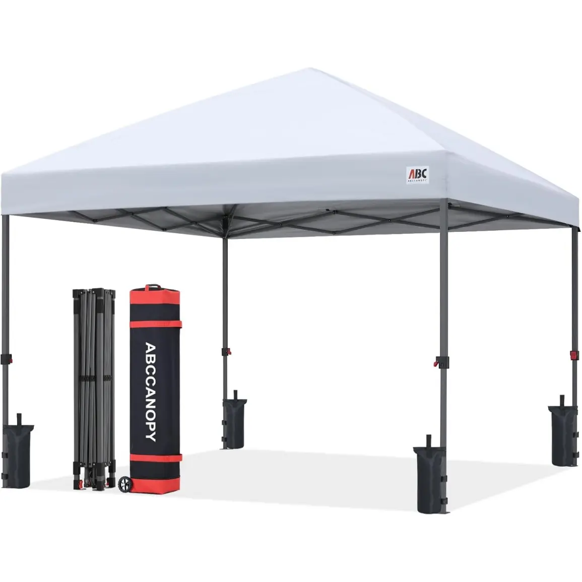 ABCCANOPY 10x10 Pop Up Canopy Tent, Low Frame Outdoor Shelter with Multiple Styles and Colors