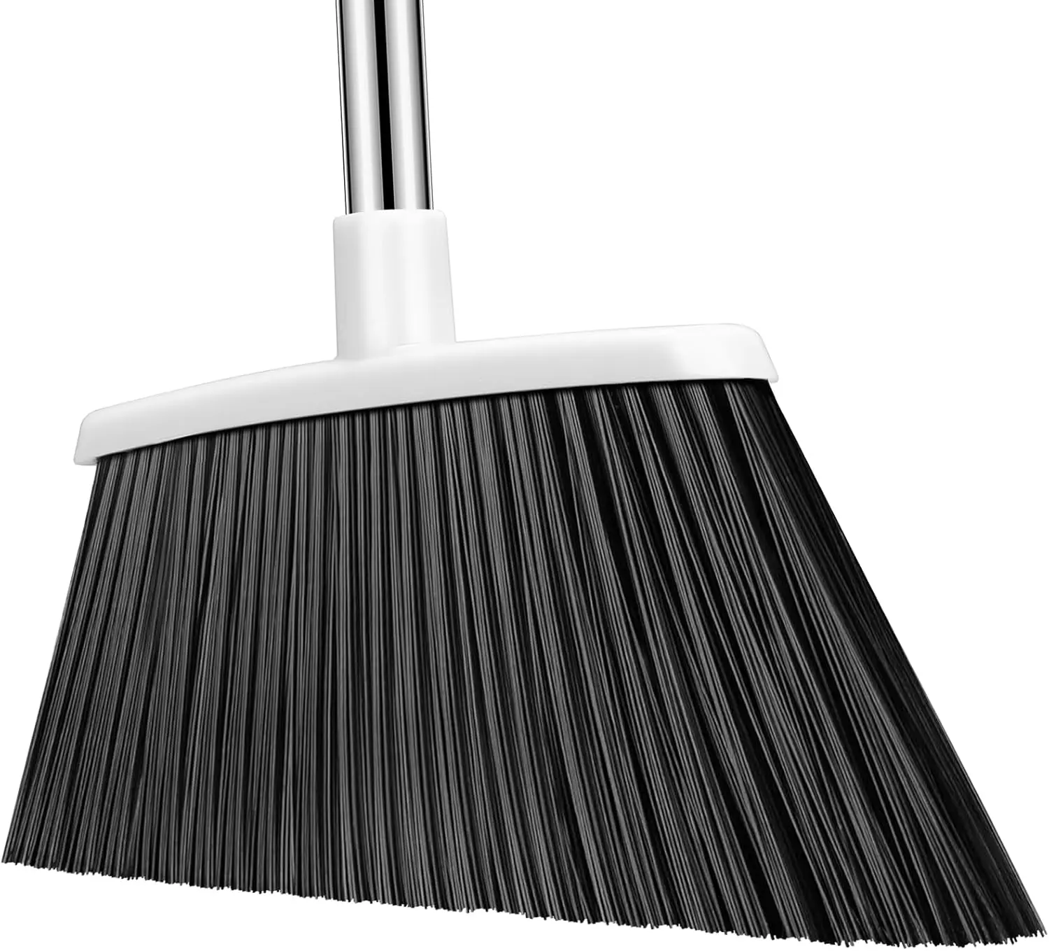 Heavy Duty Broom with 55 Inch Long Handle, Large Angle Outdoor Commercial Sweeping Broom for Indoor Outdoor Use, Durable Floor Cleaning Broom for Home Garage Kitchen Office Courtyard Patio Lawn and Concrete Surfaces