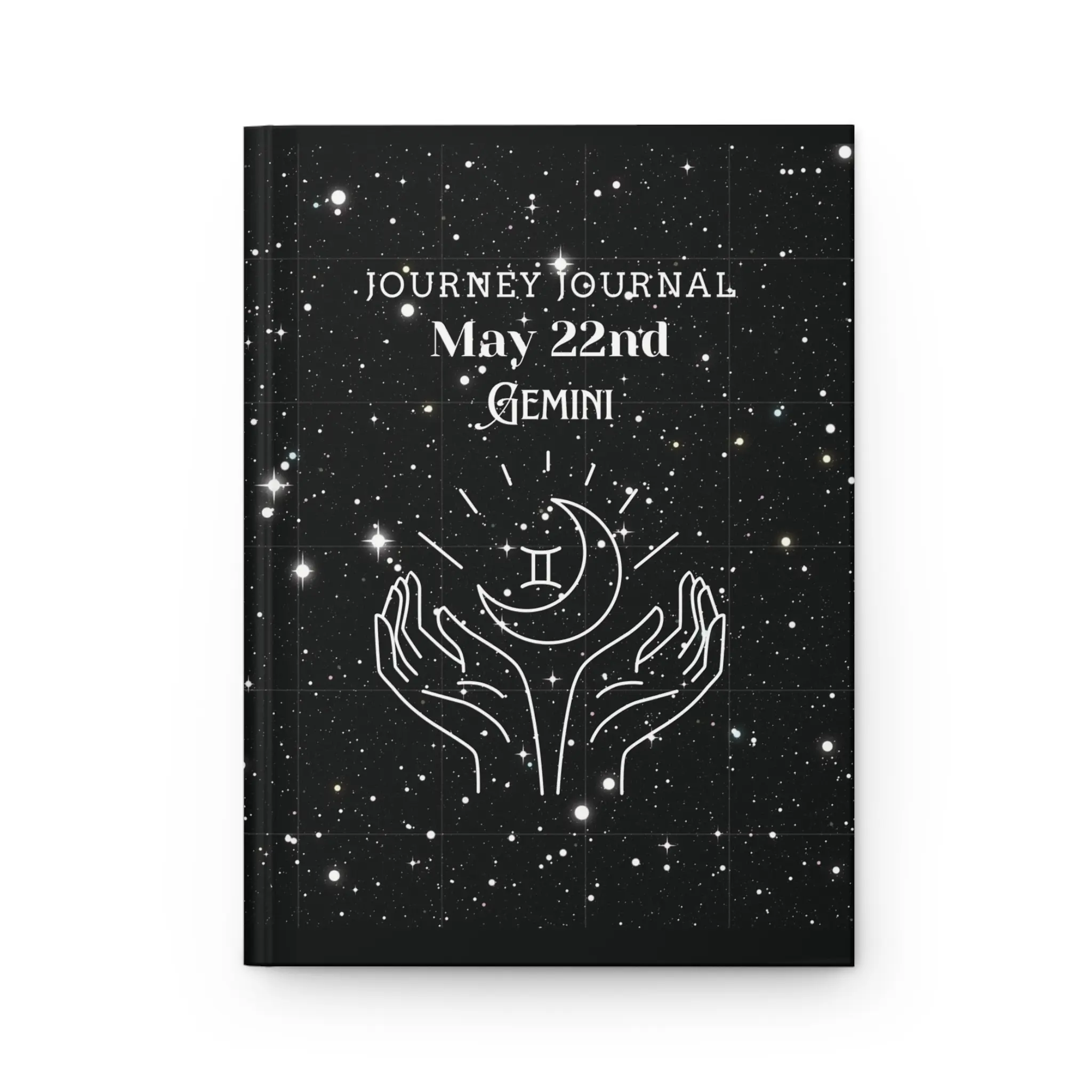 Celestial Gemini Journal, Personal Journey Notebook, Astrological Gift, Starry Sky Diary, Horoscope Writing Journal