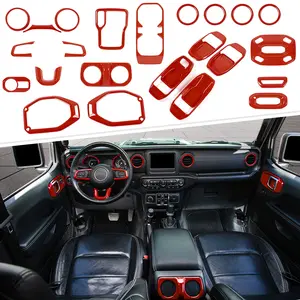 For 2018-2023 Jeep Wrangler JL/Gladiator JT Interior Center Console Decoration Trim Cover kit