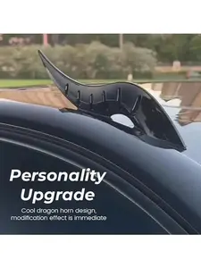 Dragon Horns for Car Roof – Universal Fantasy Car Horn Decoration – Carbon Fiber Look Styling Accessories for SUV, Truck & Sedan – Easy Mount Roof Ridge Accent – Unique Auto Modification Gift