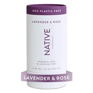 Native Plastic Free Deodorant Contains Naturally Derived Ingredients, 72 Hour Odor Control | Deodorant for Women and Men, Aluminum Free with Baking Soda, Coconut Oil and Shea Butter | Lavender & Rose