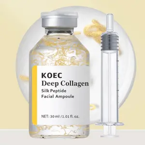 Deep Collagen Silk Peptide Intensive Ampoule | Korean Anti-Aging Serum for Face, Collagen Peptides Serum, Moisturizing Serum, Firming Deep Hydration, Improve Elasticity and Radiance, 72H Hydration