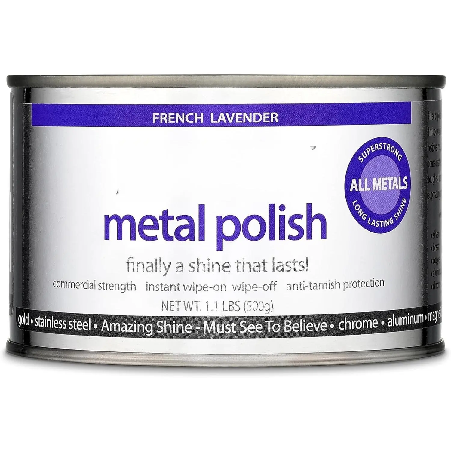 Metal Polish 1.1lb Can, Universal Metal Cleaner for  Metals, Clean, Polish, and Protect , , Brass, Copper, Stainless Steel, and More, Tarnish Remover and  Cleaner for