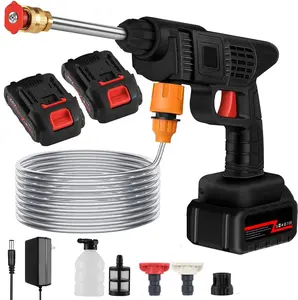 Wireless Portable High Pressure Washer with 2 Rechargeable Batteries & Nozzle, Electric Handheld Cleaner for Car Washing/Home/Garden