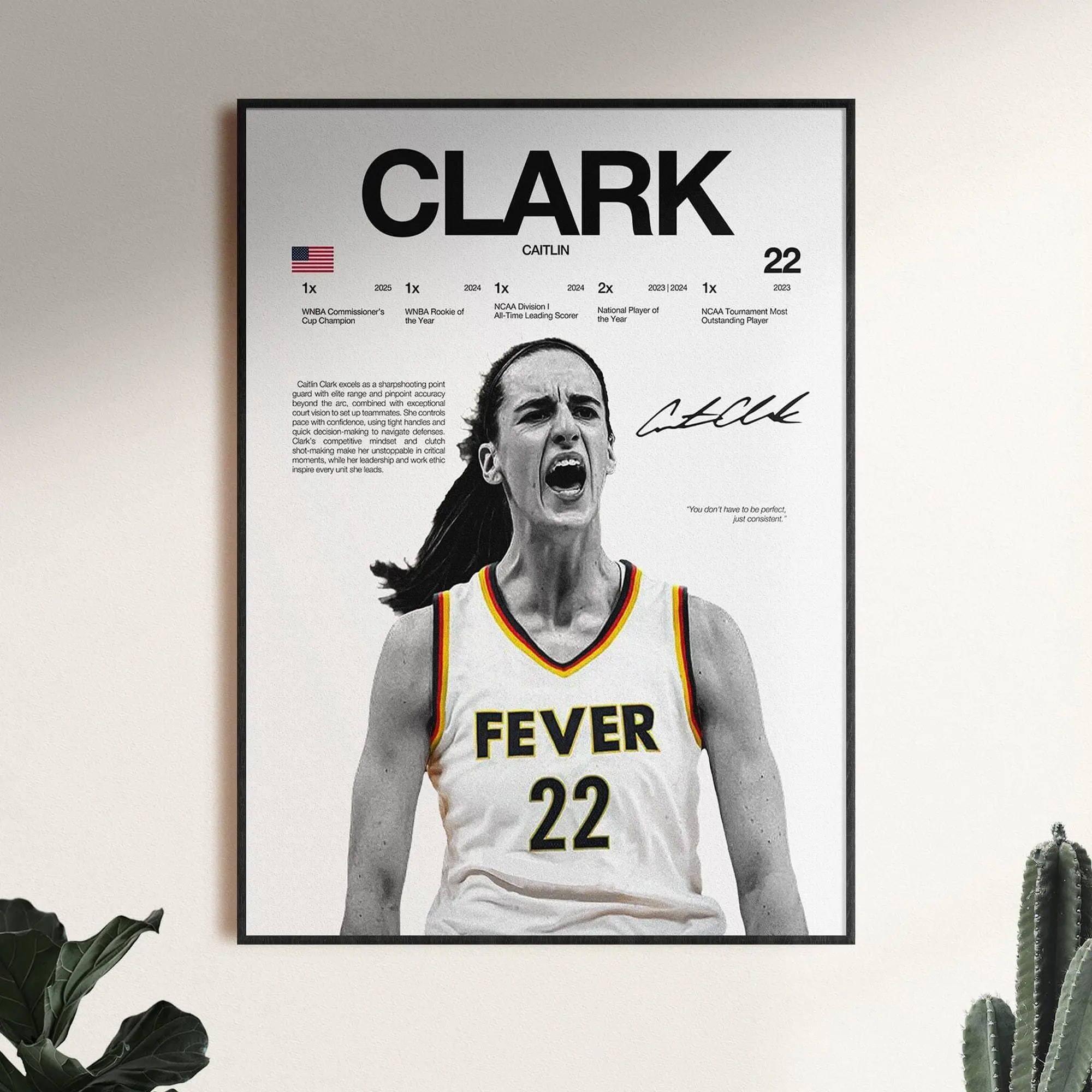 Caitlin Clark Poster, WNBA Wall Print, Basketball Digital Download, Iowa Indiana Poster, Women's Hoops Decor, Gift for Basketball Fans