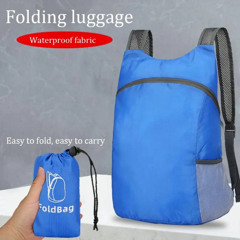 Ultralight Folding Backpack Waterproof Hiking Backpack Outdoor Travel Bag Backpack Men and Women Folding Bag for Outdoor, Hiking, Camping, Rock Climbing Lightweight School Bag