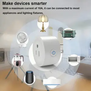 Smart Mini Smart Plug 2.4GHz Wi-Fi, Remote Control & Timer Function, V0 Fireproof Housing, Friday Sale at Douyin Mall
