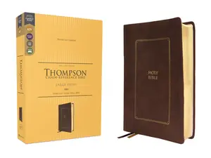 KJV, Thompson Chain-Reference Bible, Large Print, Leathersoft, Brown, Red Letter, Comfort Print by Dr.  Frank Charles Thompson||Zondervan [Leatherbound Book]