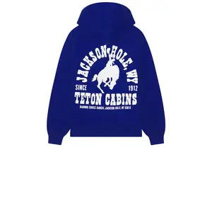 Diamond Cross Ranch Buckin Hoodie in Blue Unisex