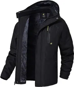YUYANGDPB Men's Waterproof Ski Snowboard Jacket Winter Windproof Snow Coat with Adjustable Drawstring & Detachable Hood Premium Outdoor Apparel Sports Outerwear