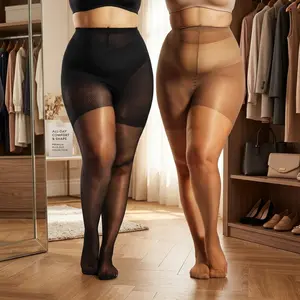 Women's Plus Size Sheer Tights - 2 Pairs Ultra Thin Pantyhose with Reinforced Toes High Waist Stockings in 17 Colors Available in Sizes 1XL to 6XL Comfortable Stretchy Nylon Blend Perfect for Everyday Wear Office Casual Outfits and Formal Occasions