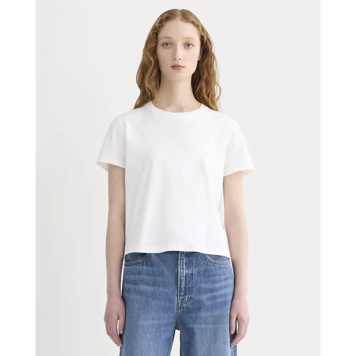 The Box-Cut Tee in Essential Cotton | No Pocket