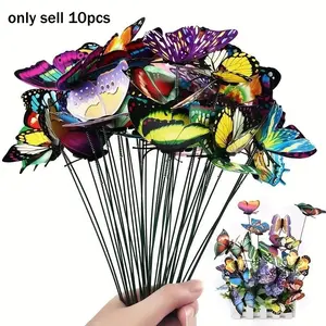 Luminous Butterfly Stakes, 10pcs Glowing in The Dark Butterfly Stakes, Outdoor Light Up Decor for Nighttime Ambiance, Garden Decorations