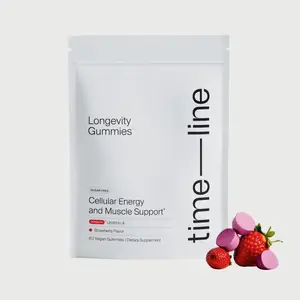 Timeline Mitopure Urolithin A Gummies - Clinically Proven for Energy Muscle Strength & Cellular Renewal - Sugar-Free Vegan Strawberry Flavor - 60 Gummies - Healthcare, Dietary Optimum