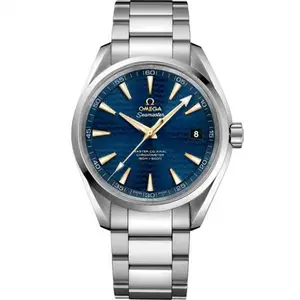 Omega Seamaster Aqua Terra 150M, Blue Dial with Golden Hands, Rio Olympic Special Edition, 41.5mm
