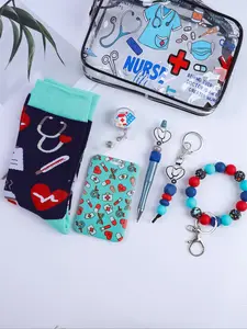 7pcs Cute Medical Keychains Set, Nurse Gift, Keychain Kawaii, Unique Design, Fresh and Healing Colors, Perfect for Nurses' Day, All Seasons, Keychain For Bags