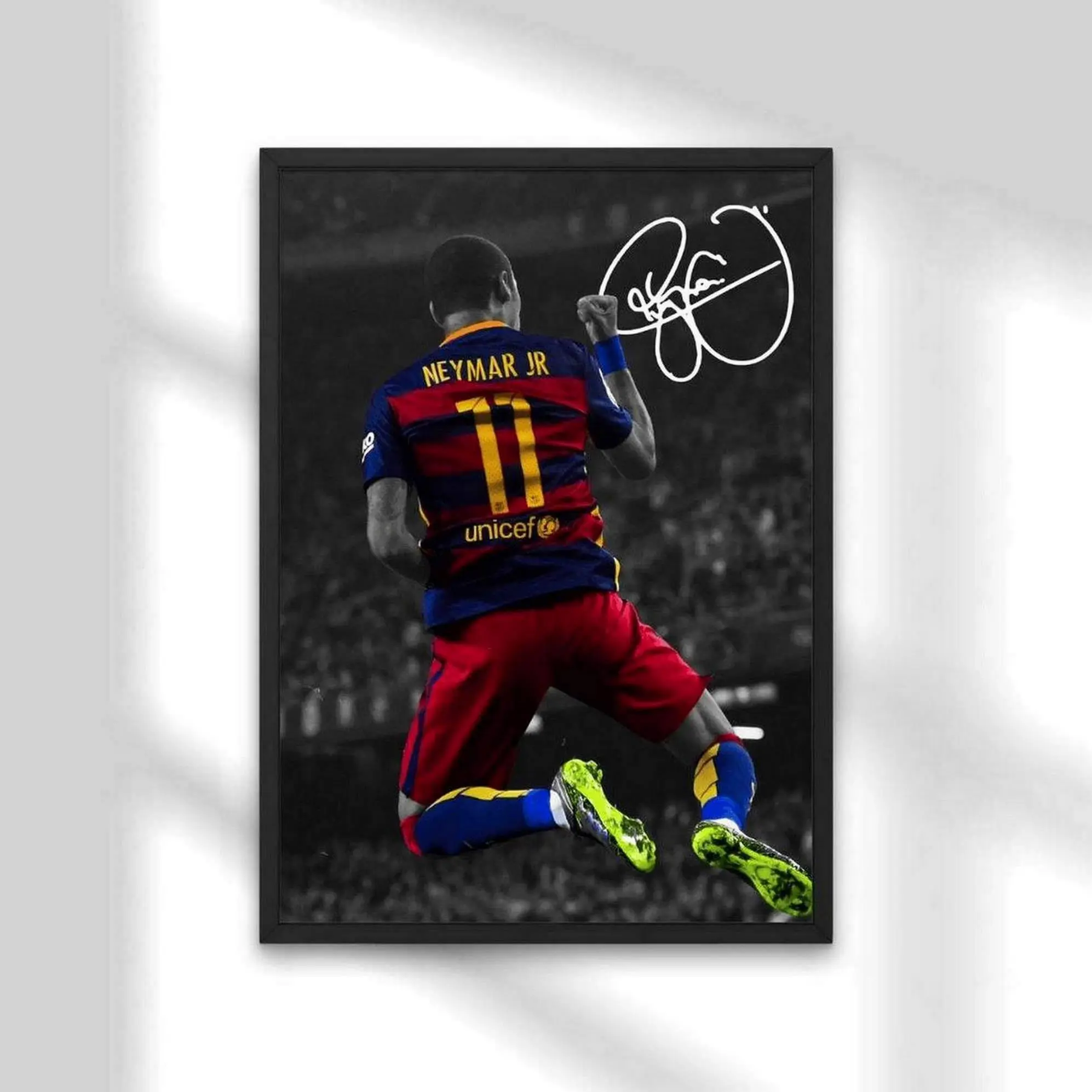 Neymar, Neymar Barca, Barca 2015-2016 Season Soccer Legend, High-Quality Nprint Poster Wall Decor