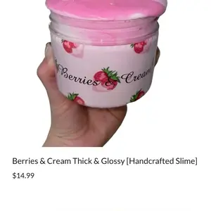 Berries and cream thick and glossy slime