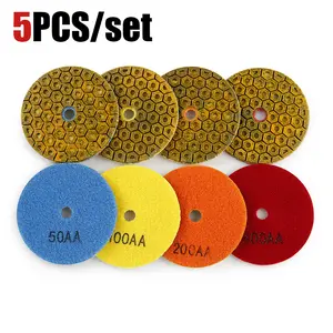 LOZLIN 5PCS/Set 4" Diamond Grinding Discs for Granite Marble Concrete Surface Leveling Angle Grinding Pads for Trimming Rough Grinding Tool Accessories outdoorfun