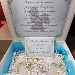 baptism Godparents proposal for boy with a set of two shot glass 3oz