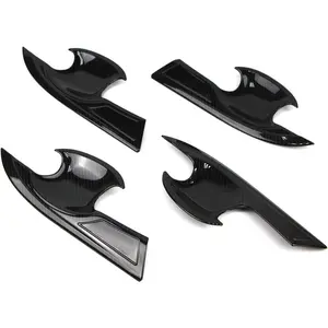 Door Handle Bowl Cover for 10th Gen Honda Civic 2016 2017 2018 2019 2020 2021 Exterior ABS Molding Trim Carbon Fiber Style