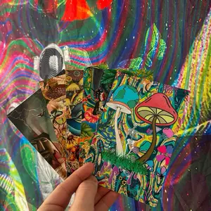 Trippy 4x6 5 Pack Prints - Vibrant Psychedelic Art for Wall Decor and Artistic Expression