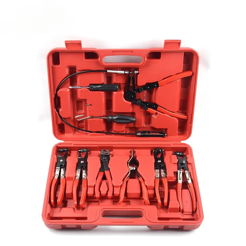 9-Piece Hose Clamp Pliers Set, Multi-Functional Car Hose Clamps, Ideal for Various Hose Removal Tasks, Durable Automotive Tool Kit