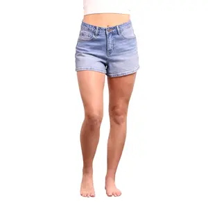 The Zora by Ava Lane Mid To High-Rise Tummy Control Denim Shorts Two Lengths
