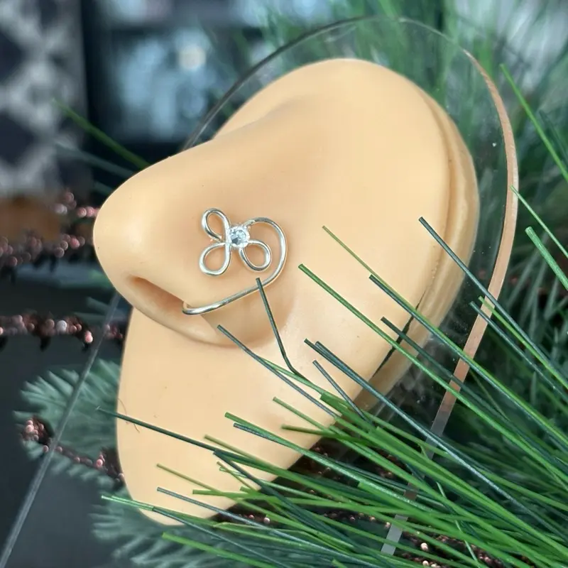 Wisteria // Nose Cuff Non-Piercing Jewelry in Silver Gold Copper & Bronze Tarnish Resistant Wire Fashion Accessory
