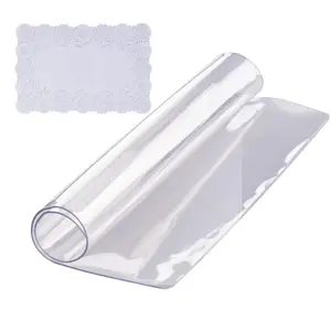 【Father's Day】VEVOR Clear Table Cover Protector, 12" x 12"/305 x 305 mm Table Cover, 1.5 mm Thick PVC Plastic Tablecloth, Waterproof Desktop Protector for Writing Desk, Coffee Table, Dining Room Table