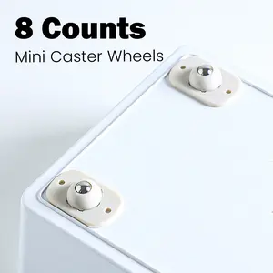 8 Counts Self Adhesive Caster Wheels, Mini Universal Wheel for Kitchen Appliances, 360° Swivel Appliance Roller Casters, Appliance Slider, Adhesive Pulleys for Trash Cans, Storage Racks, Rice Cookers and more