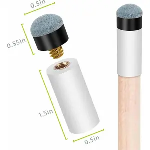10 Sets Billiard Cues Tips Replacement with White Pool Cue Stick Ferrules, billiard cues tips, Screw On Pool Cue Tips Pool cue Tips Replacement kit, 12mm/13mm (Blue)