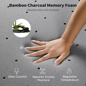 3inch Bamboo Charcoal Memory Foam Mattress Topper
