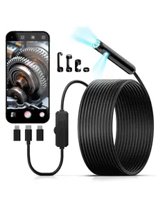 KAIWEETS Dual Camera HD Borescope Endoscope - 8 Adjustable LED Lights, IP67 Waterproof for Automotive, Plumbing & Home Inspections